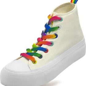 Men's Platform Canvas Sneakers High Top Classic Canvas Shoes Casual Tennis Comfortable Fashion Sneakers Lace-Up