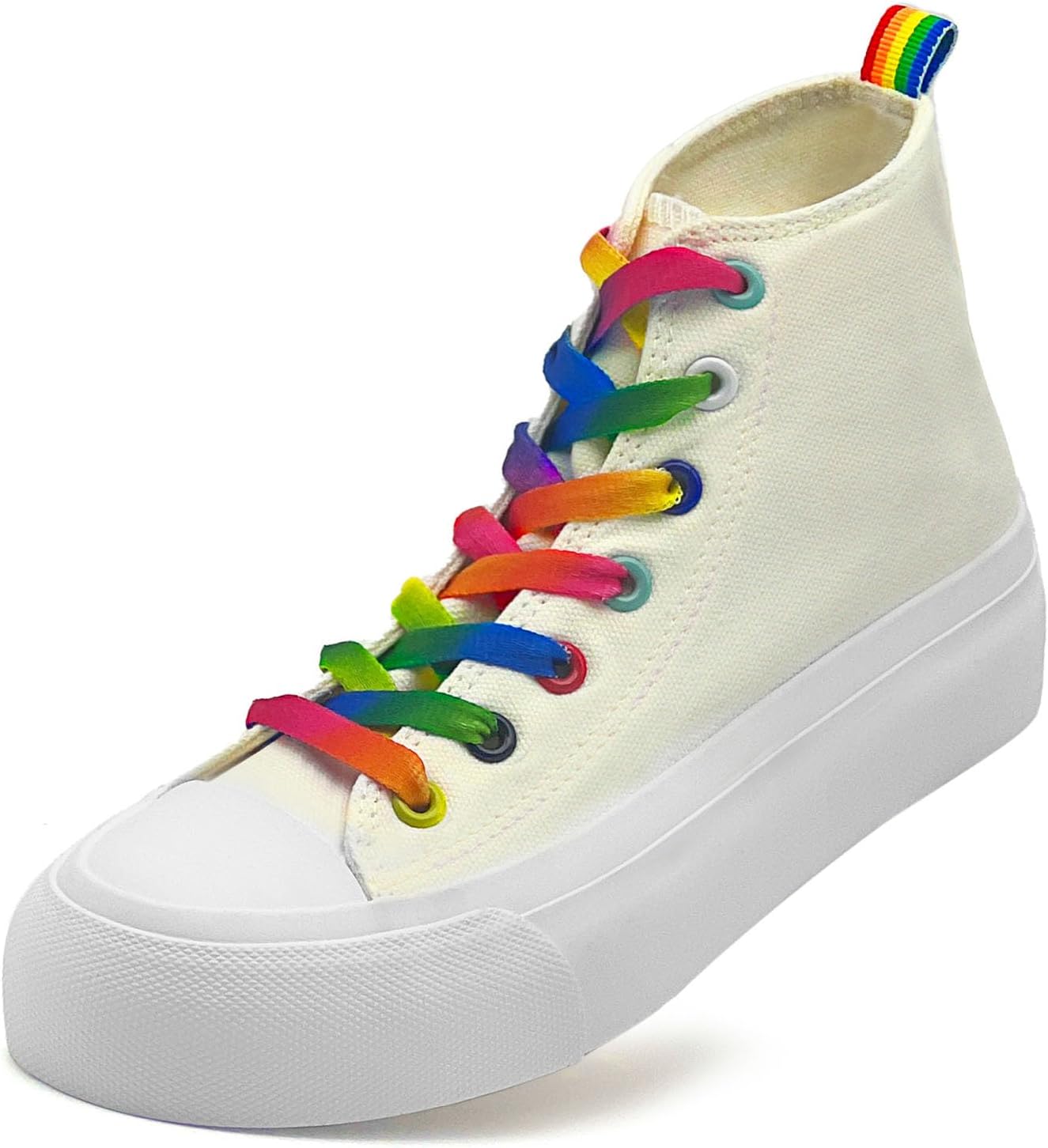 Men's Platform Canvas Sneakers High Top Classic Canvas Shoes Casual Tennis Comfortable Fashion Sneakers Lace-Up