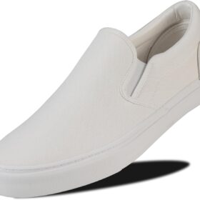 Men's Wide-Fit Low-Top Canvas Slip-On Sneakers