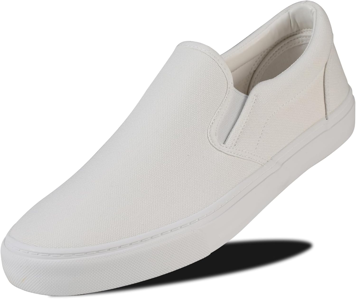 Men's Wide-Fit Low-Top Canvas Slip-On Sneakers