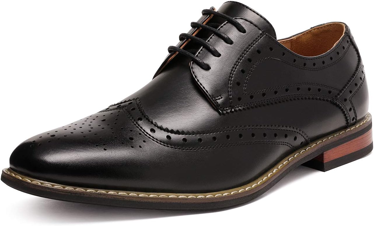 Men's Modern Wingtip Oxford Dress Shoes