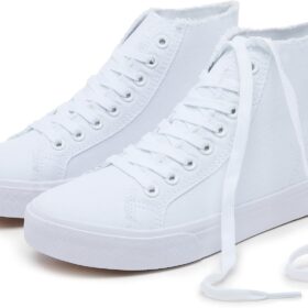 Men's Canvas High Top Sneakers Classic Fashion High Tops Canvas Shoes Casual Tennis Shoes