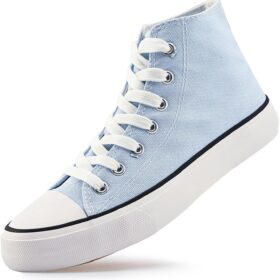 Men's High Top Canvas Sneakers Classic Lace Up Canvas Shoes Casual Tennis Comfortable Fashion Walking Shoes