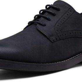 Men's Retro Plain Toe Business Casual Dress Shoes