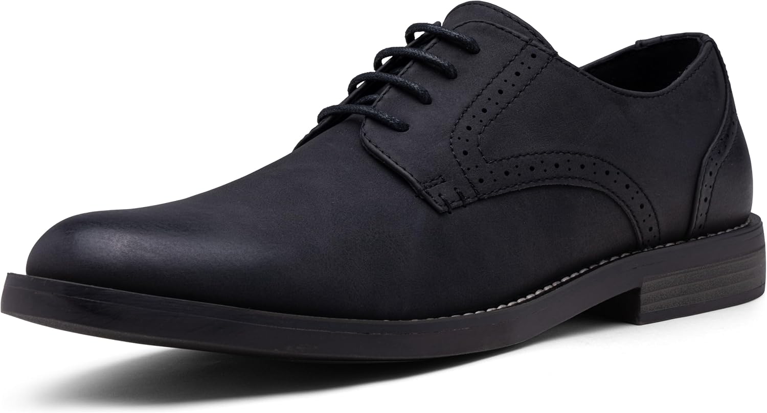 Men's Retro Plain Toe Business Casual Dress Shoes