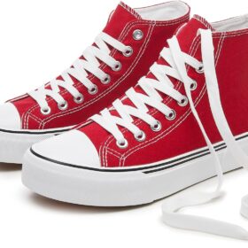 Men's Fashion High Top Sneakers Classic High Tops Canvas Shoes Casual Tennis Shoes Comfortable Walking Shoes