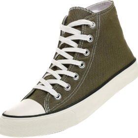 Men's High Top Canvas Sneakers Fashion Lace-Up Classic Casual Walking Shoes