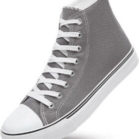 Men's High Top Canvas Sneakers Lace Up Classic Casual Walking Shoes