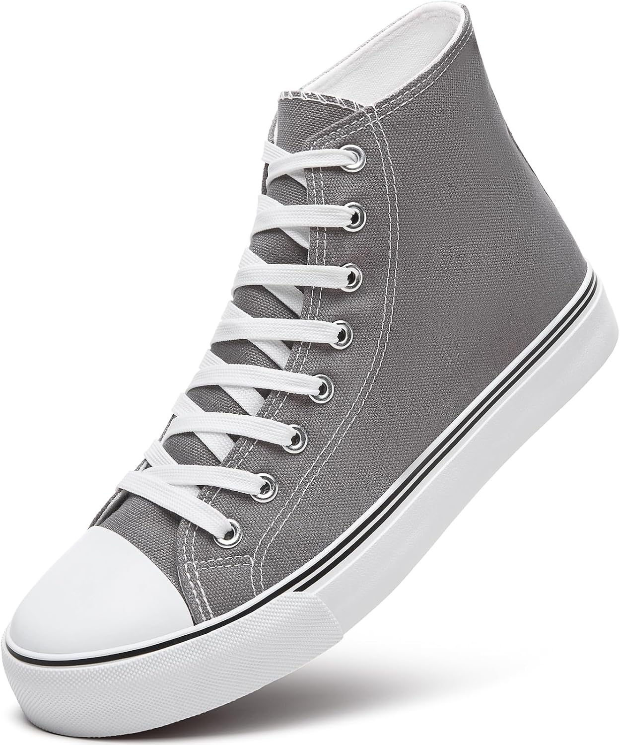 Men's High Top Canvas Sneakers Lace Up Classic Casual Walking Shoes